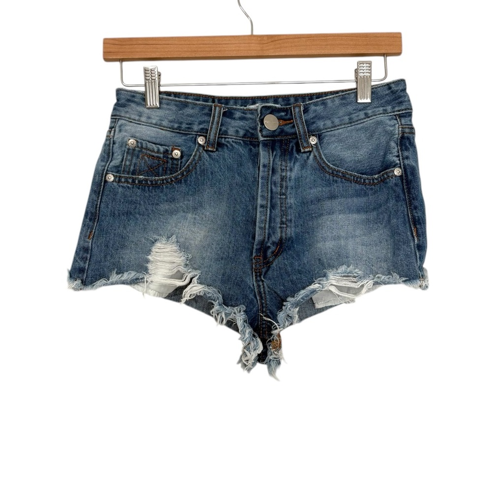 Superdown Distressed Denim Cutoff Short Shorts Size 25 Summer Vacation Festival
